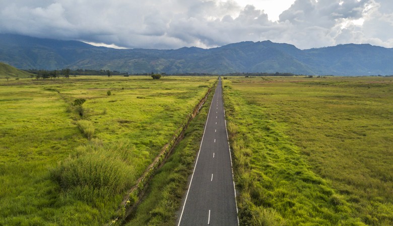 Aerial shot of Western Highlands Province