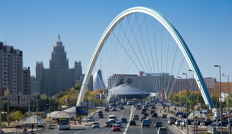 Astana bridge over the Ishim River